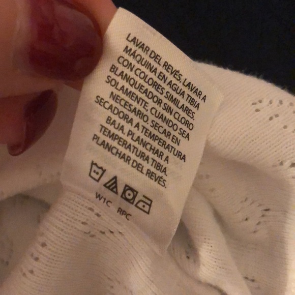 Garanimals Baby Girl Pointelle Hearts Bodysuit in white with bow - size 0-3 m - Picture 8 of 10